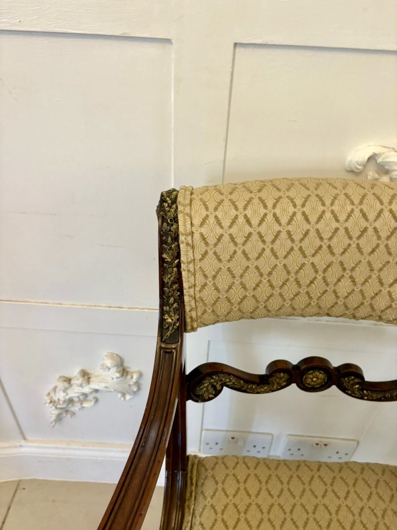 Exhibition Quality Set Of Eight Antique Regency Mahogany Dining Chairs - Image 7